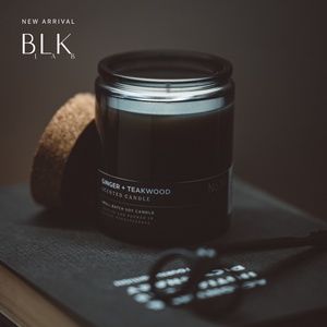 NEW Ginger + Teakwood Hand Poured Soy Candle 14 oz.